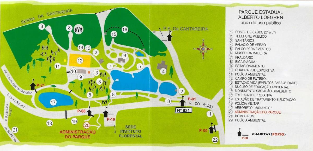 Kaart van Alberto Löfgren park