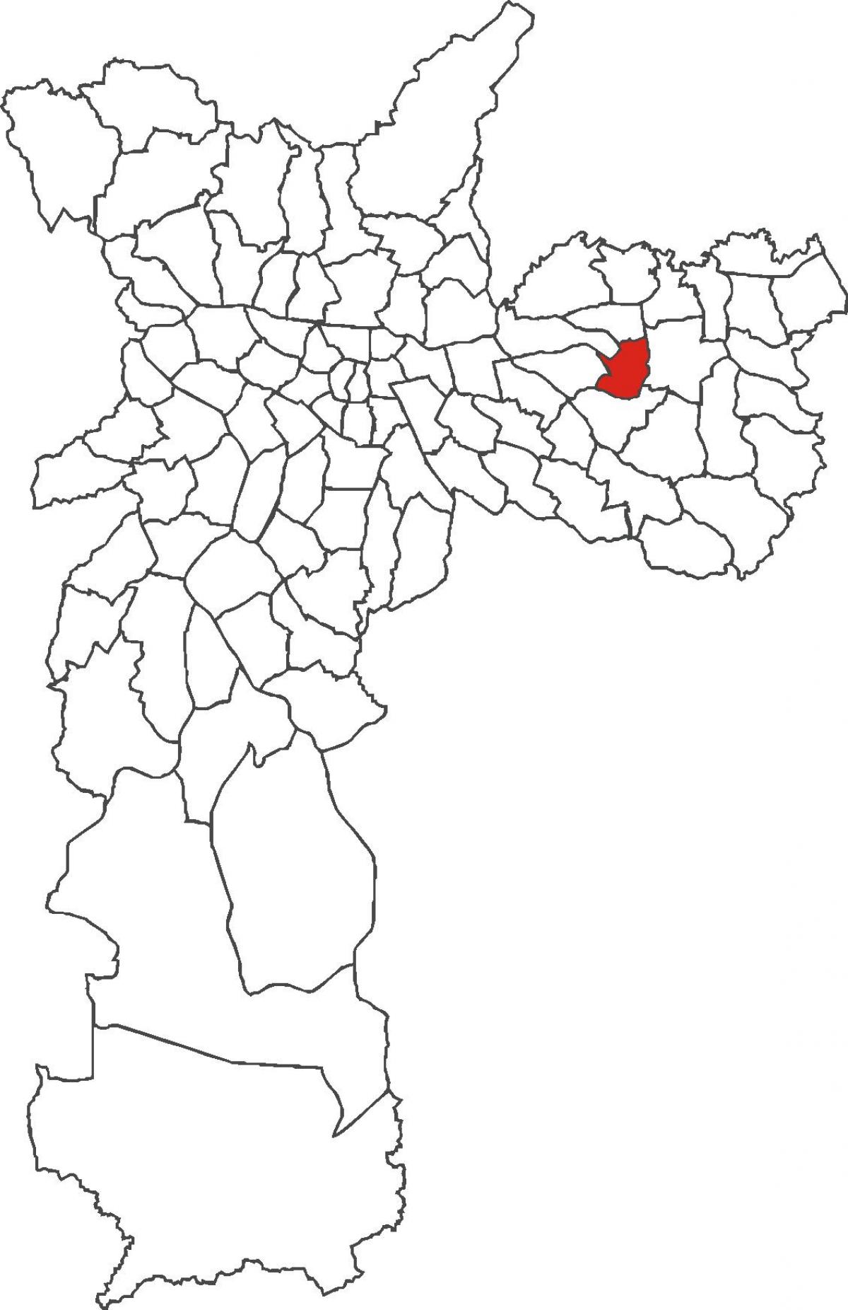 Kaart van Artur Alvim distrik