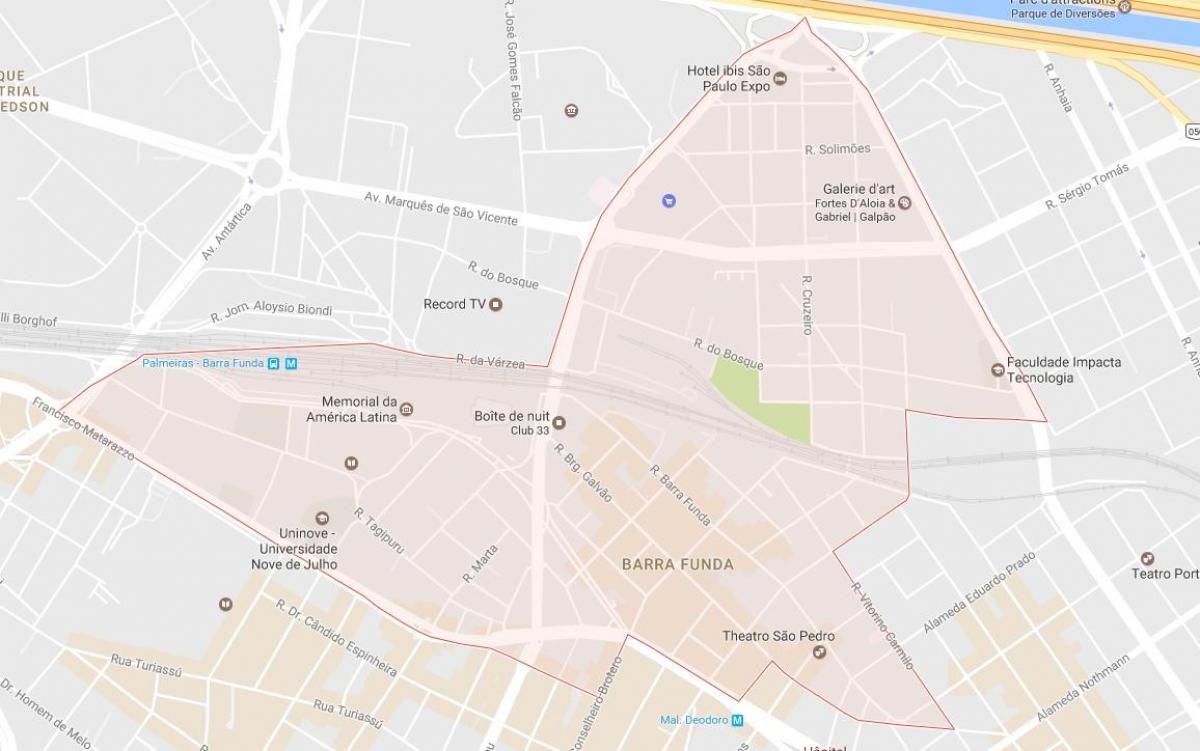 Kaart van Barra Funda São Paulo