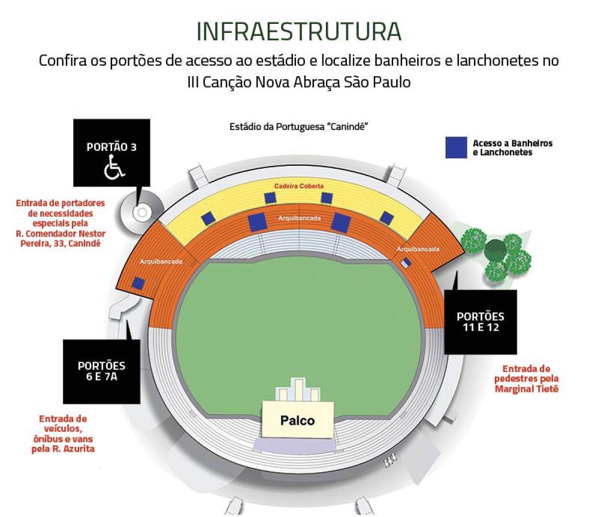 Kaart van Canindé São Paulo stadion