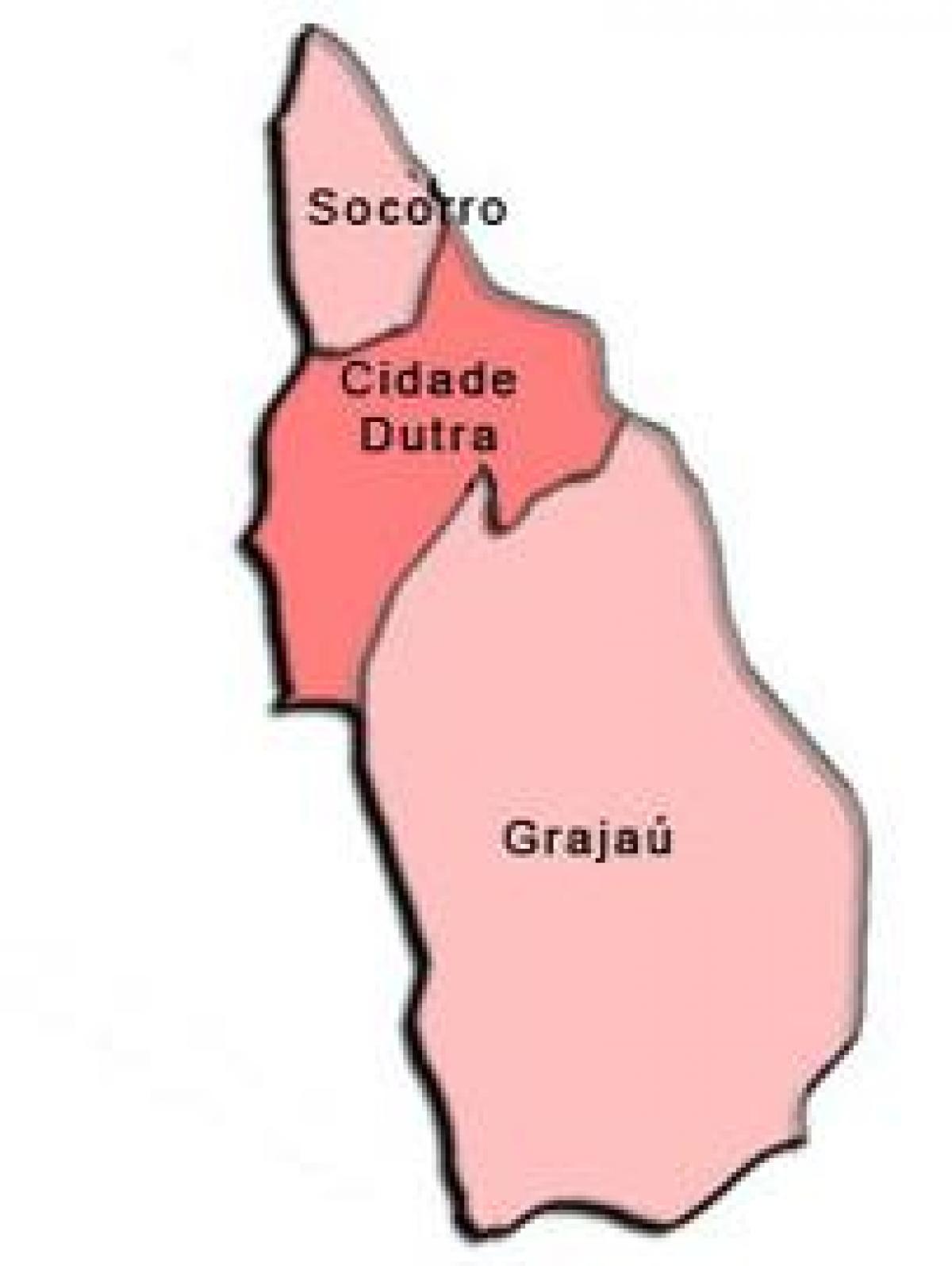 Kaart van die Capela doen Socorro sub-prefektuur