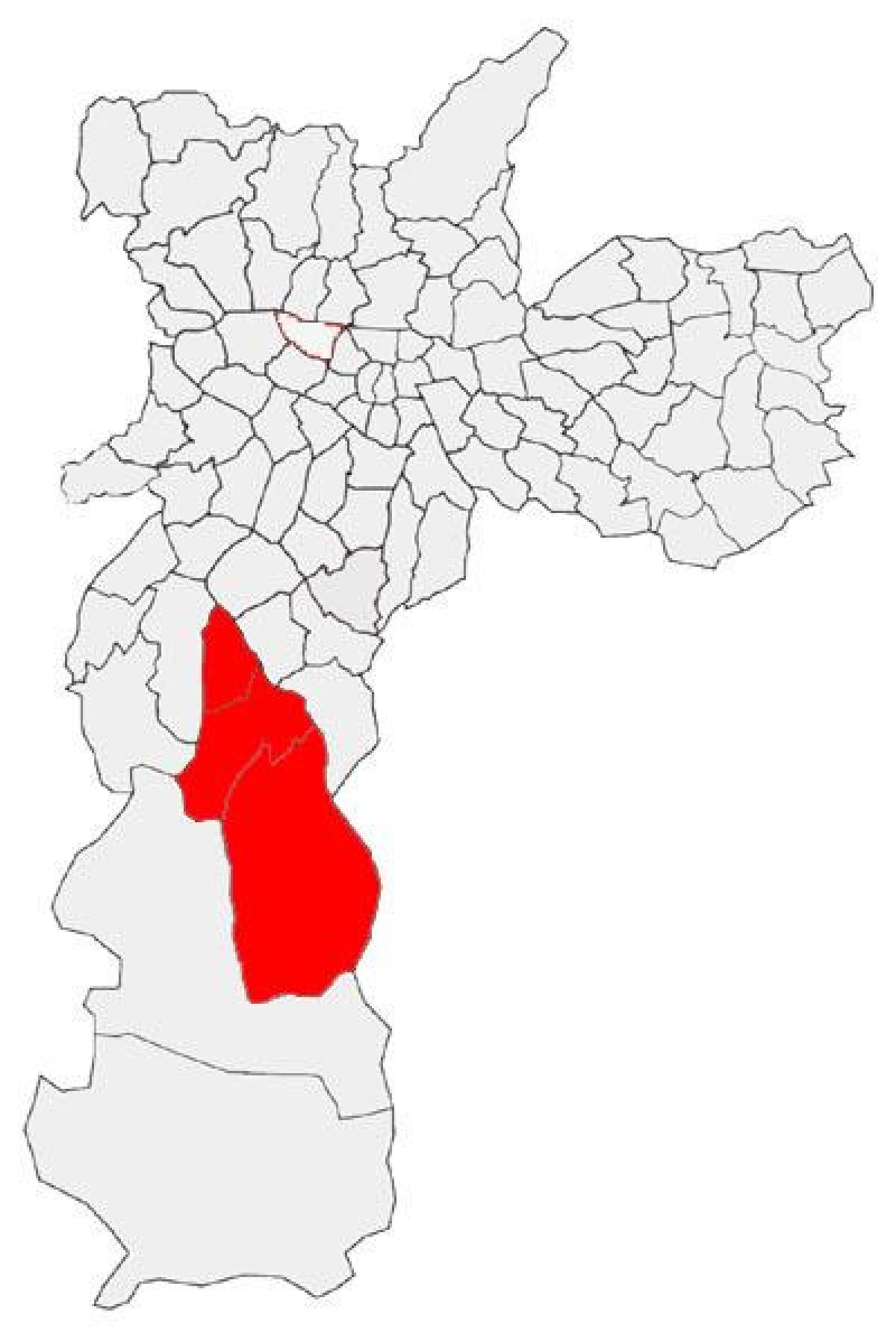 Kaart van die Capela doen Socorro sub-prefektuur São Paulo