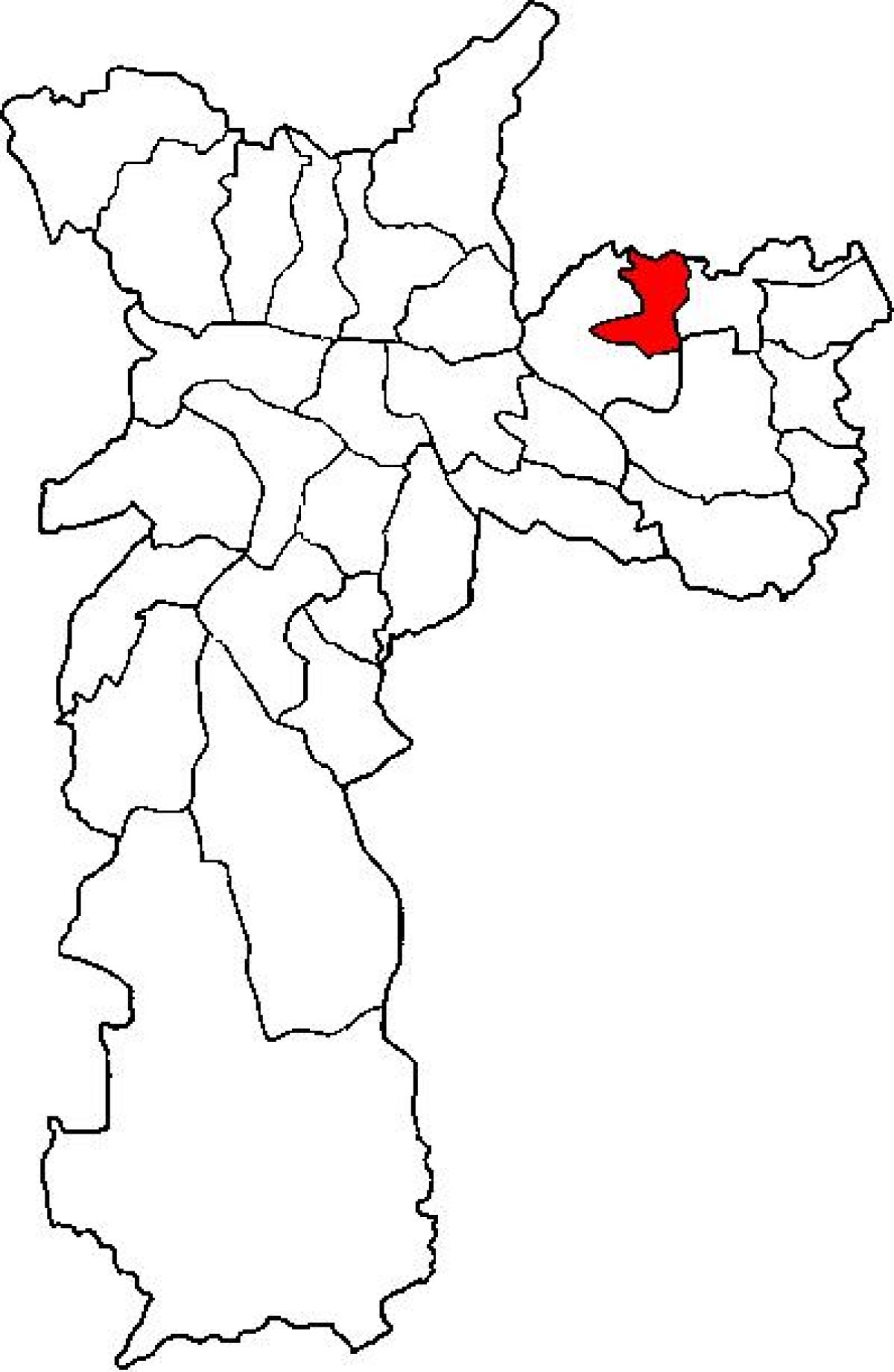 Kaart van Ermelino Matarazzo sub-prefektuur São Paulo