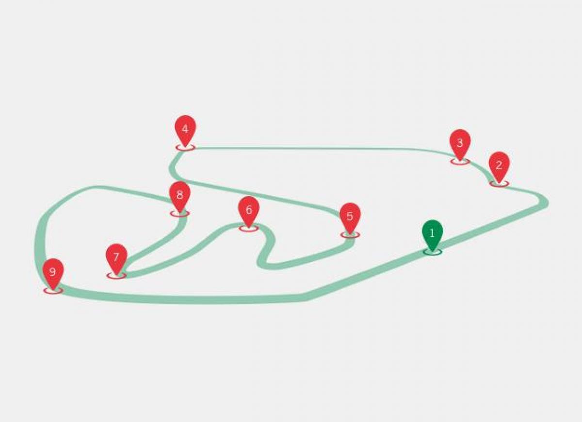 Kaart van GP Brasilië F1