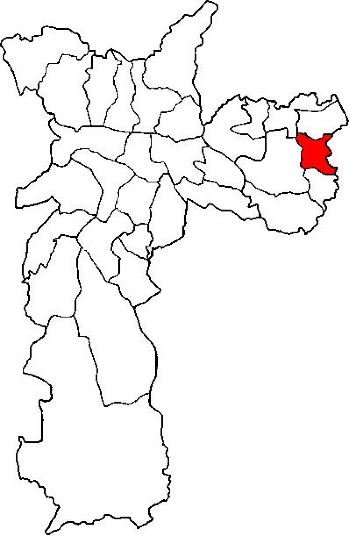 Kaart van Guaianases sub-prefektuur São Paulo
