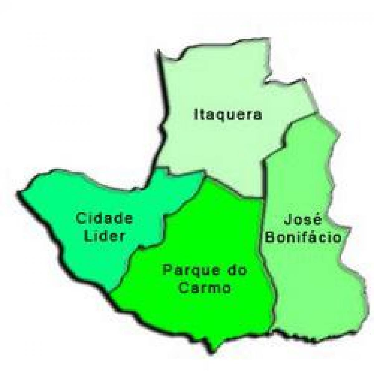 Kaart van Itaquera sub-prefektuur