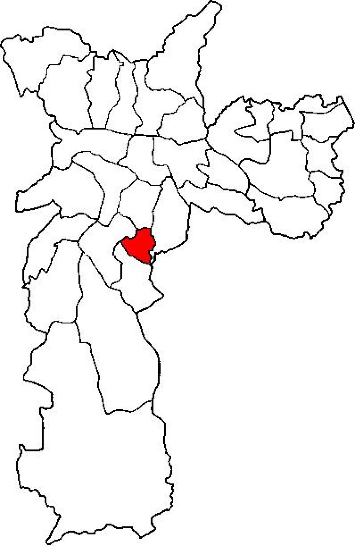 Kaart van Jabaquara sub-prefektuur São Paulo
