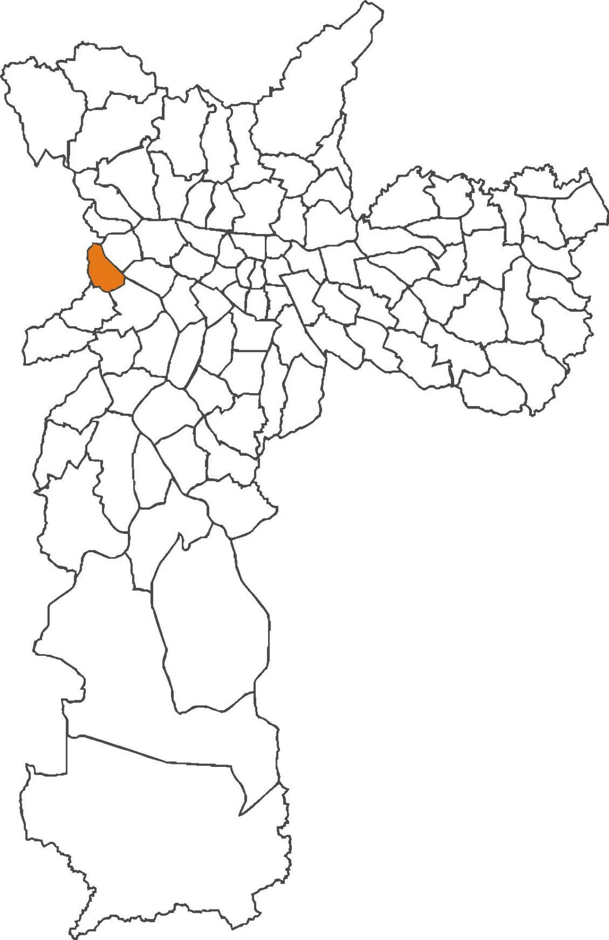 Kaart van Jaguaré distrik