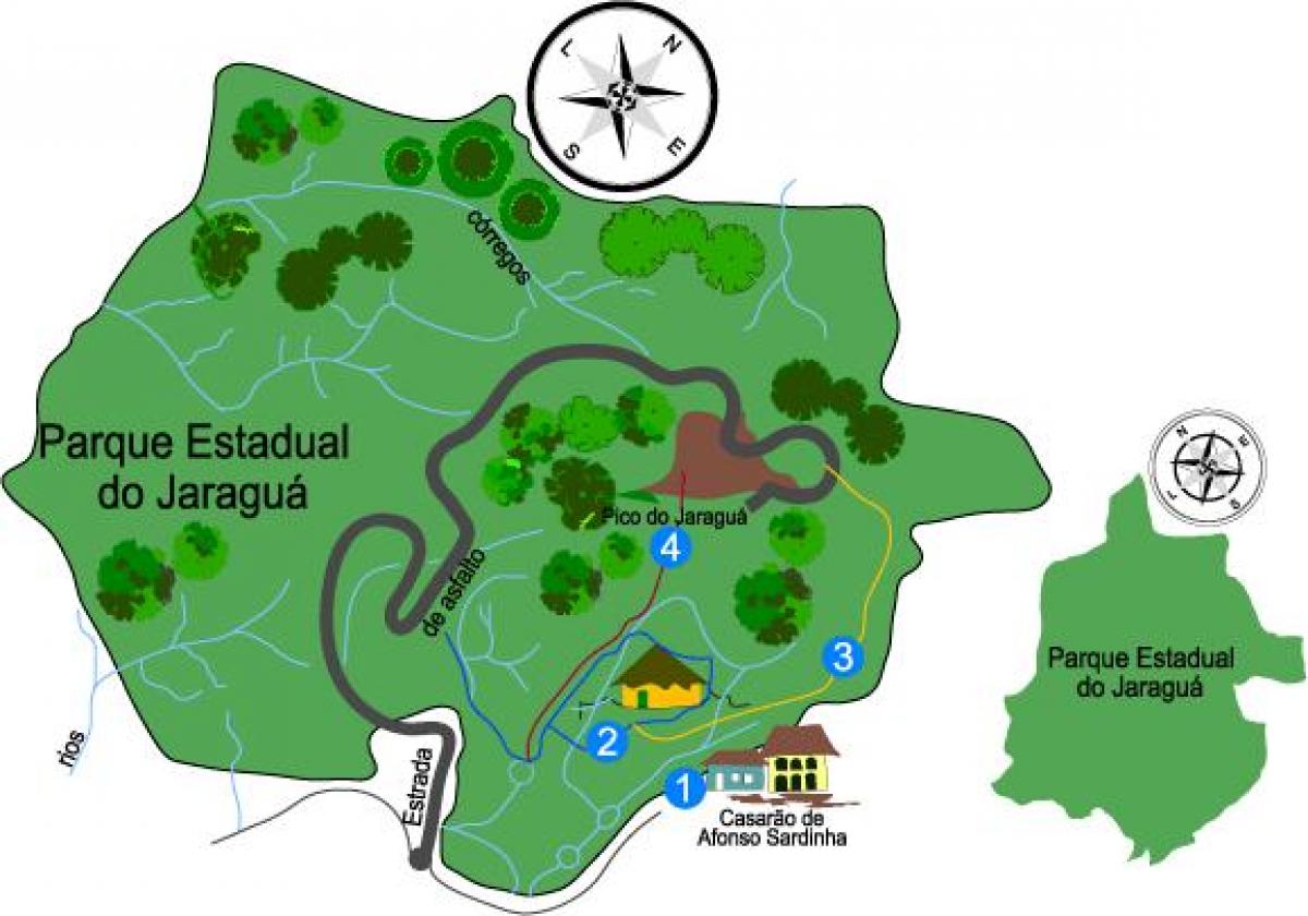 Kaart van Jaraguá Park