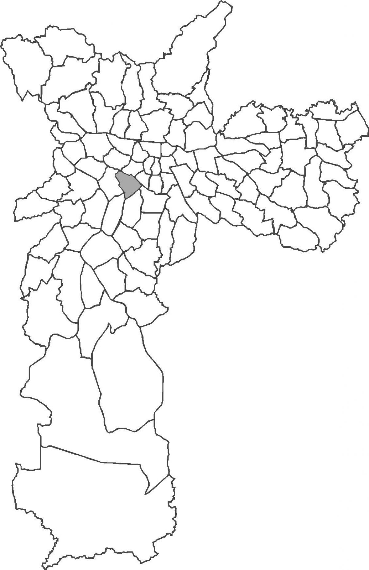 Kaart van Jardim Paulista distrik