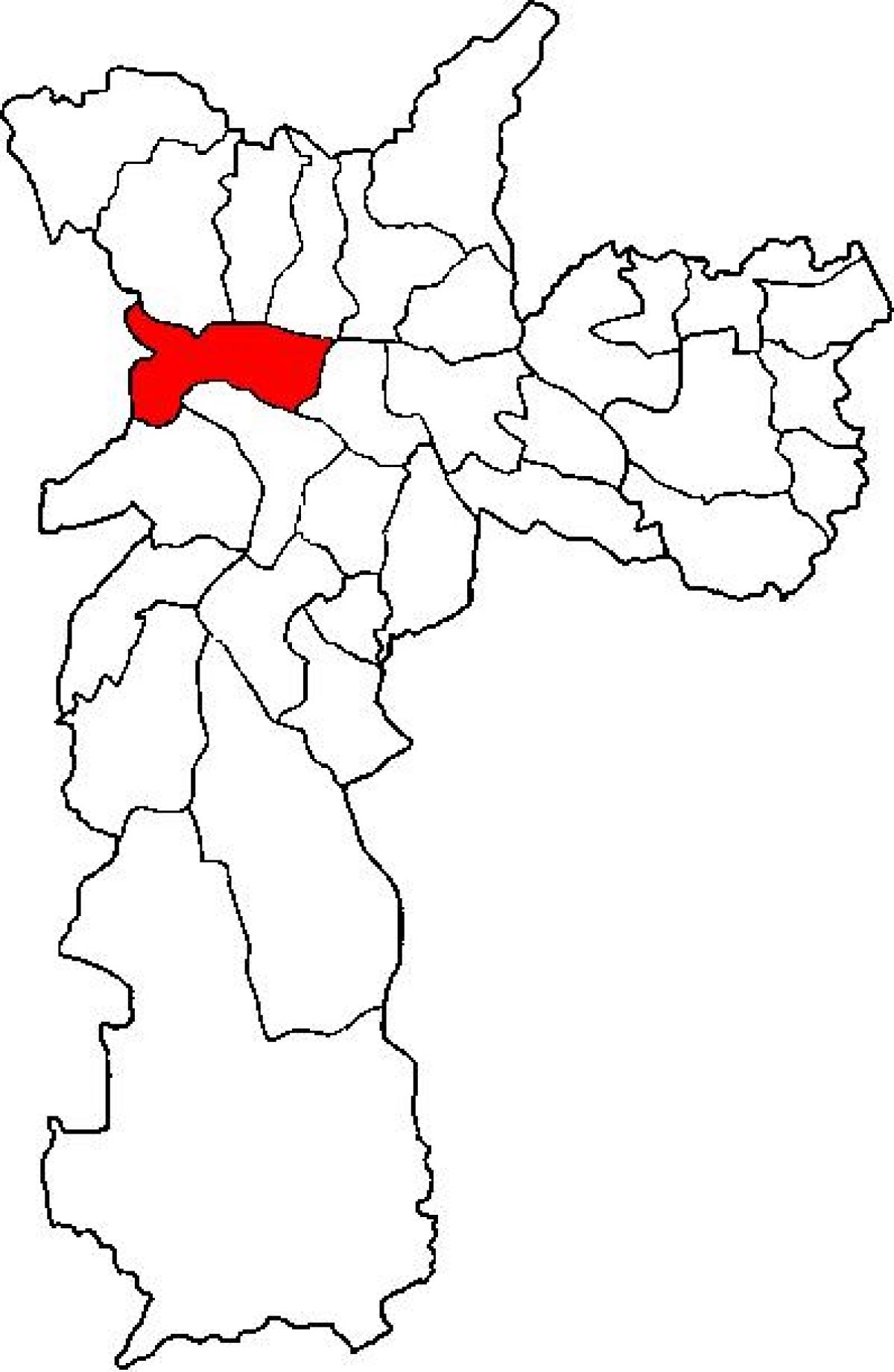 Kaart van Lapa sub-prefektuur São Paulo