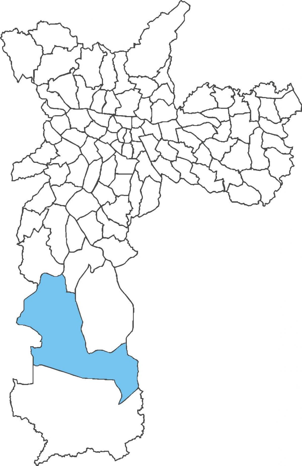 Kaart van Parelheiros distrik