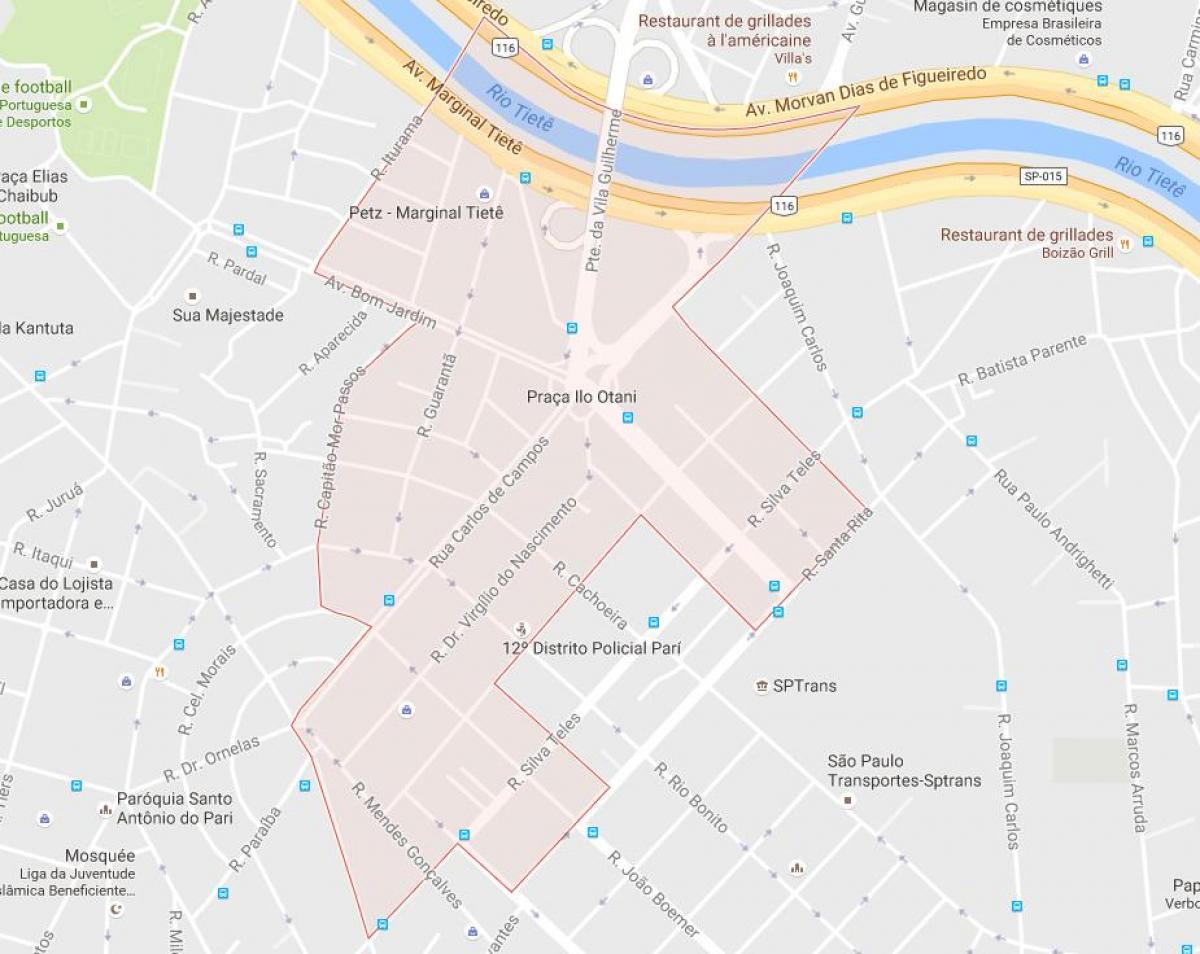 Kaart van São Paulo.