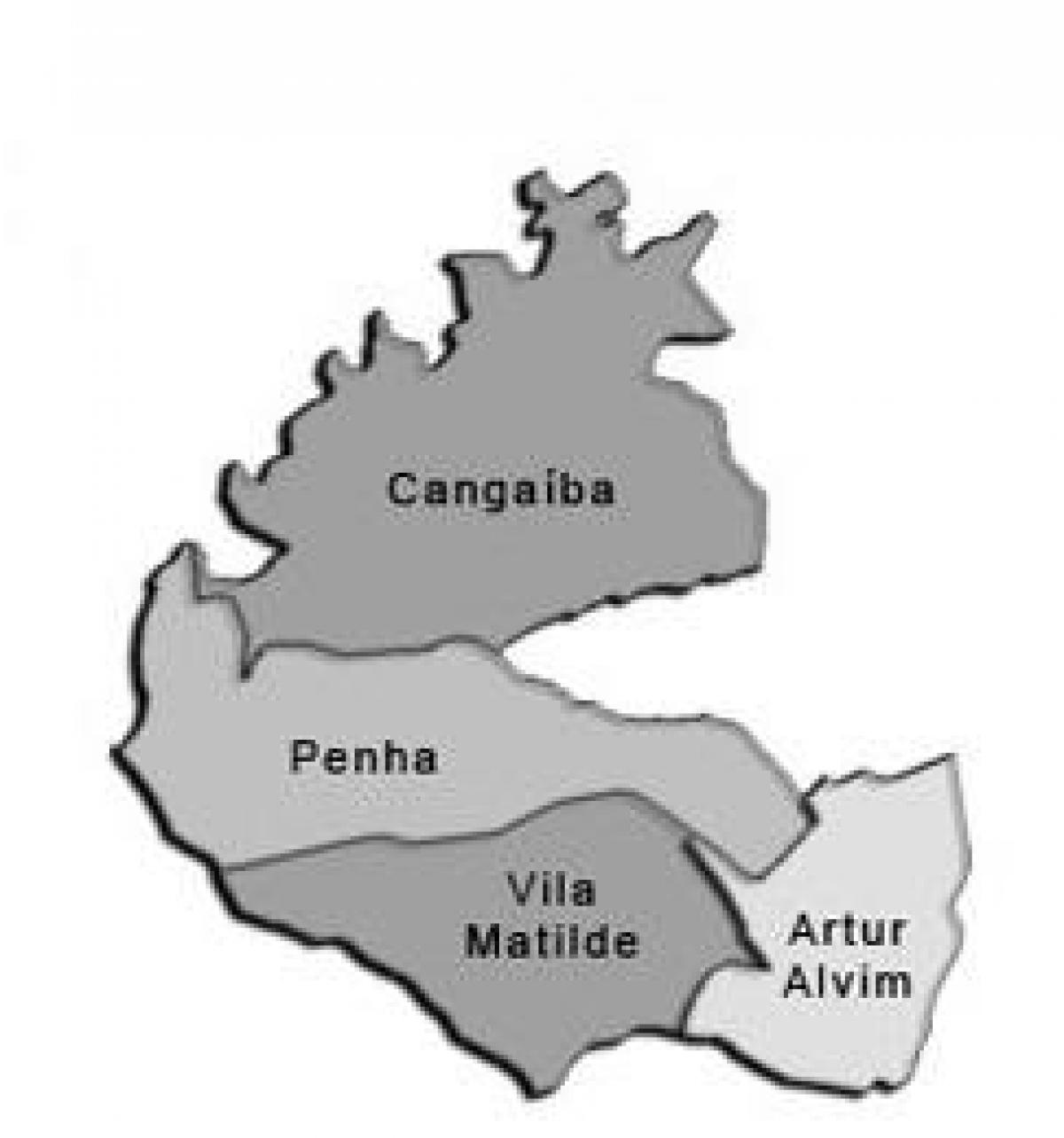 Kaart van Penha sub-prefektuur