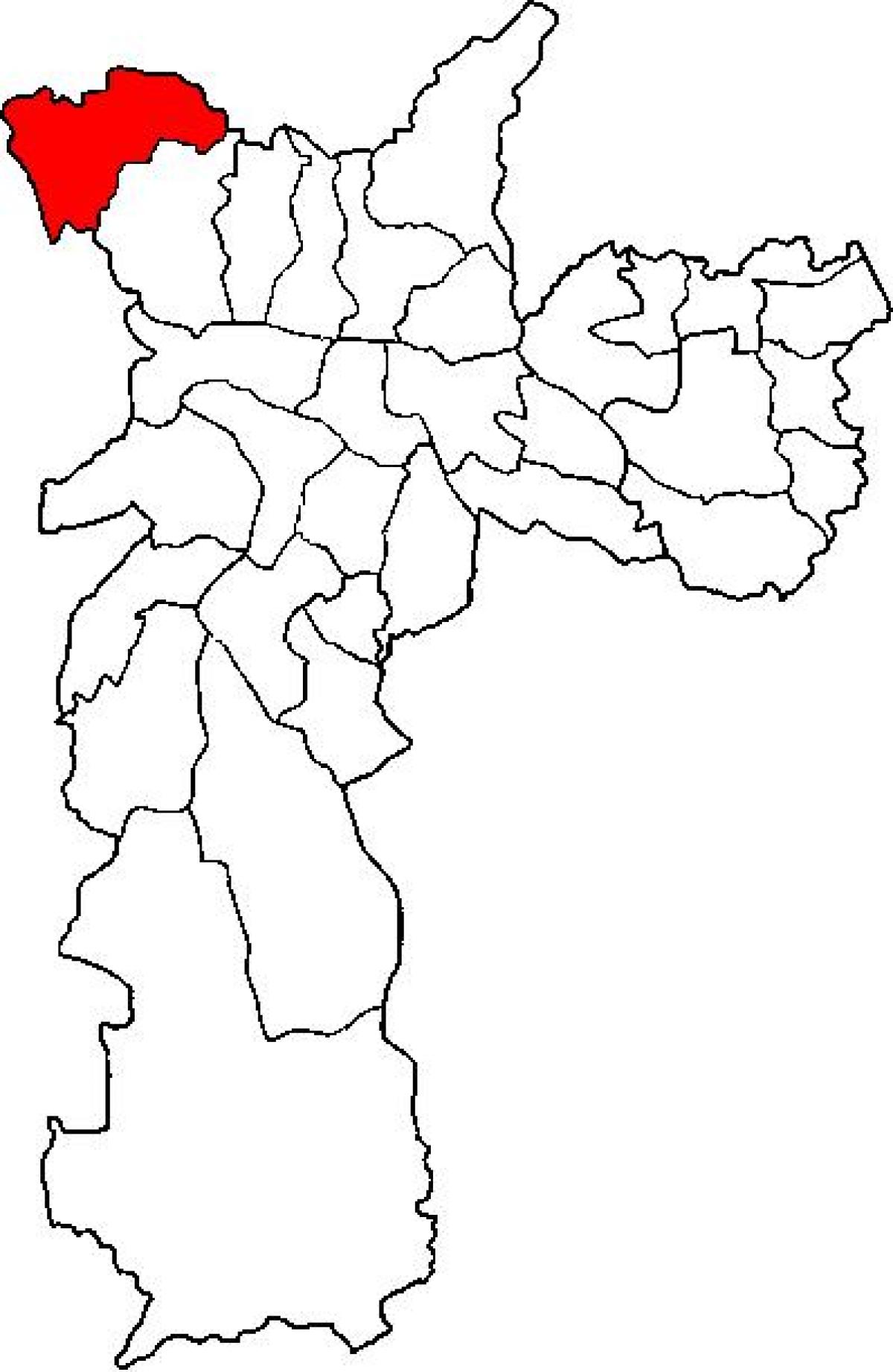Kaart van Perus sub-prefektuur São Paulo