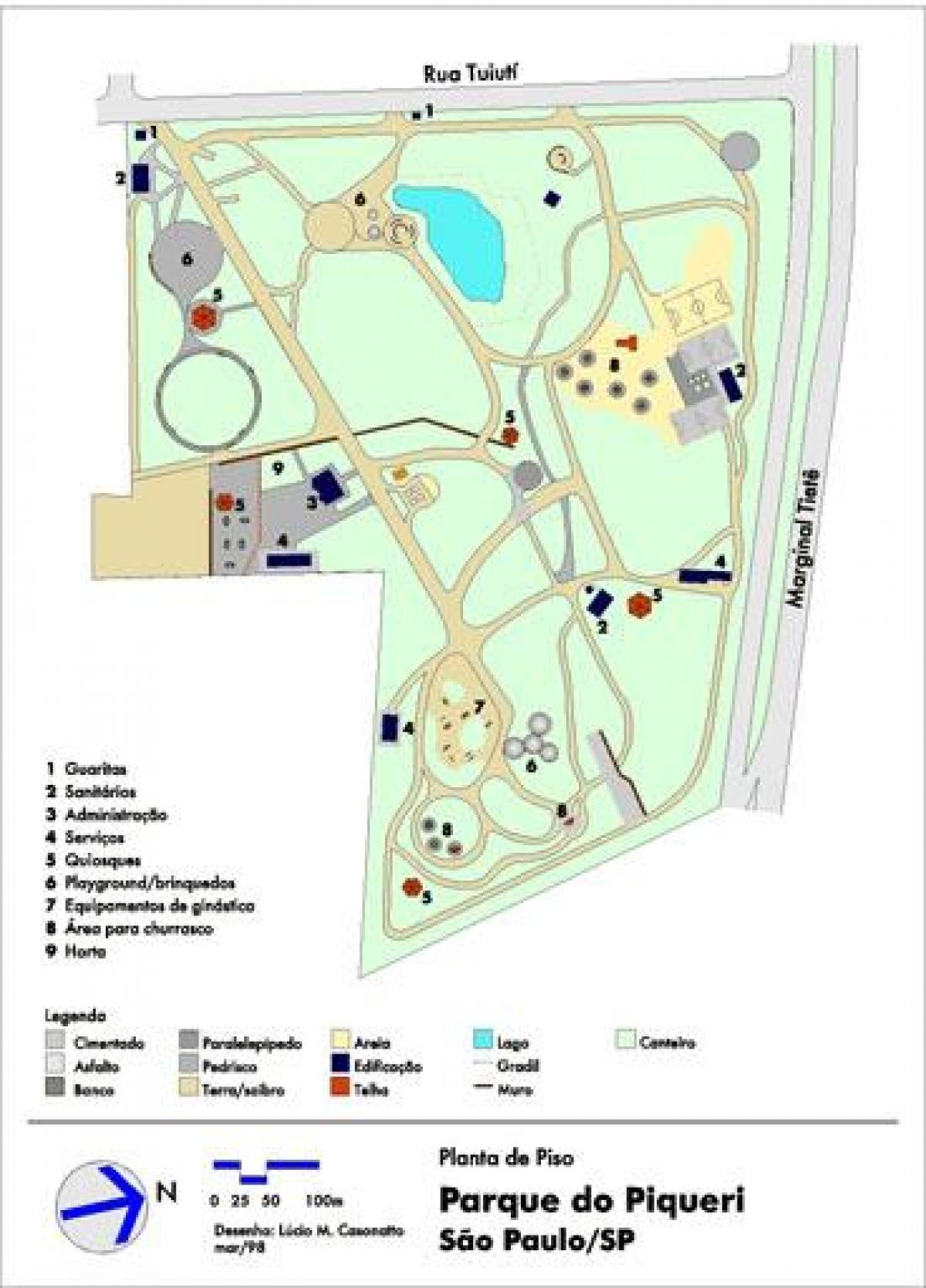 Kaart van Piqueri São Paulo Park