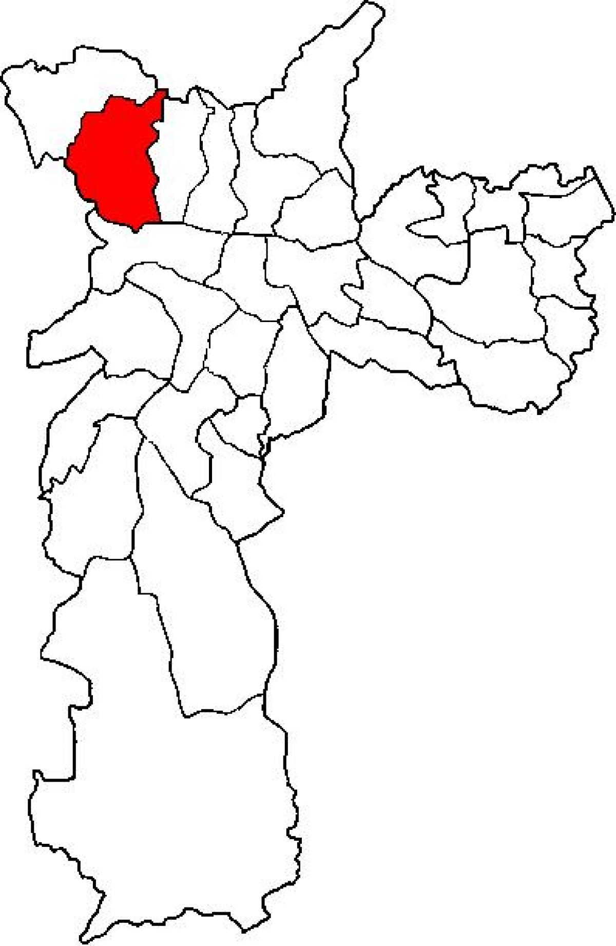 Kaart van Pirituba-Jaraguá sub-prefektuur São Paulo