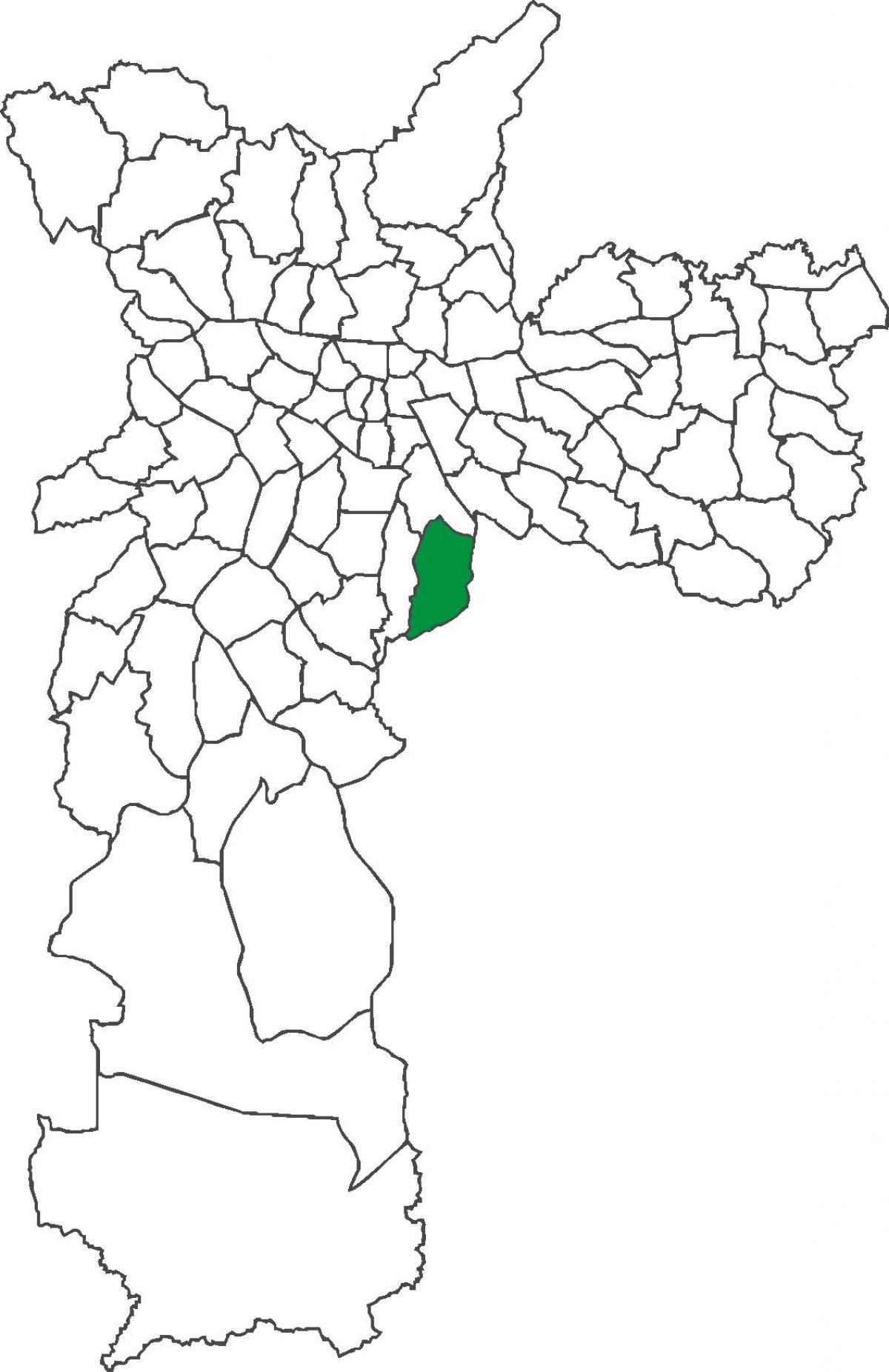 Kaart van Sacomã distrik