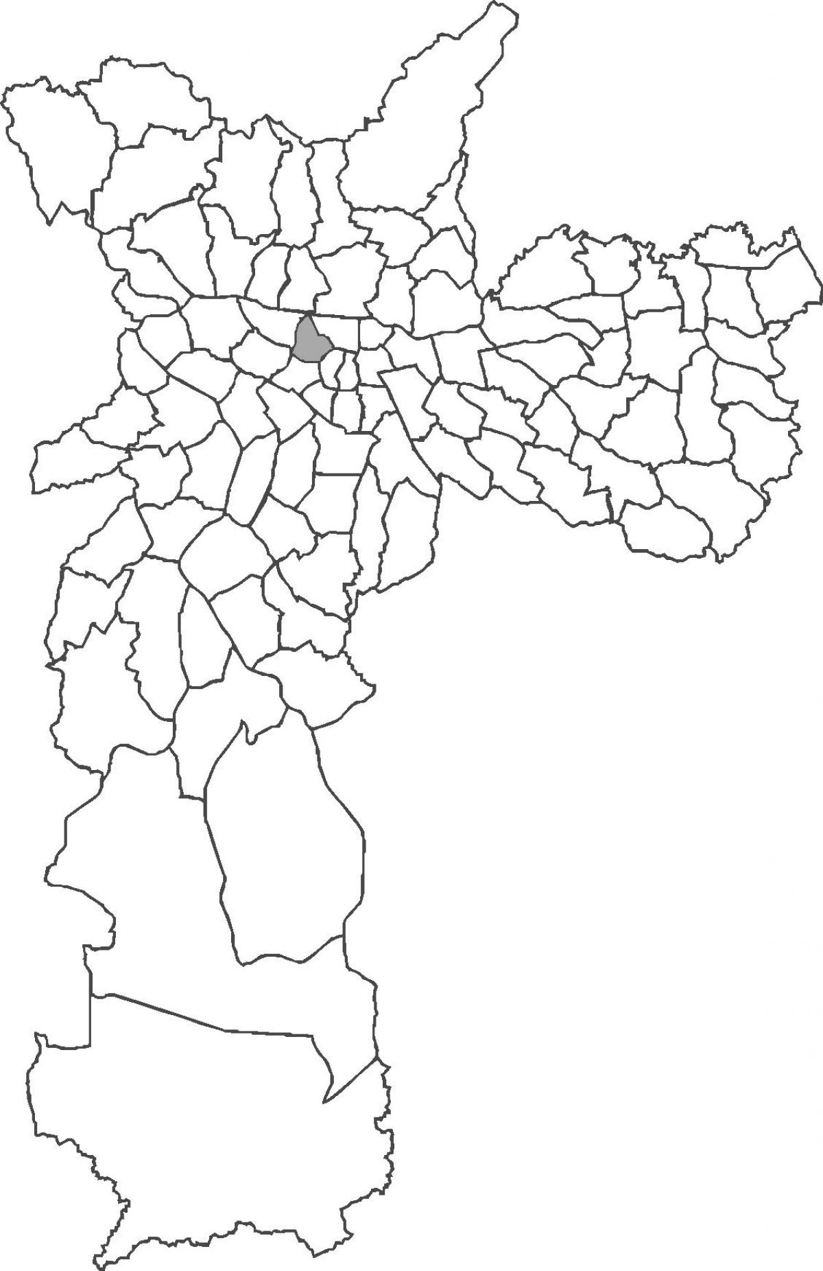 Kaart van Santa Cecília distrik