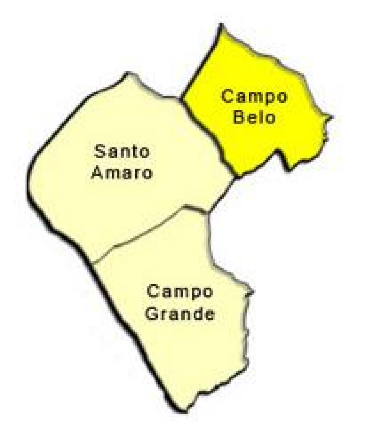 Kaart van Santo Amaro sub-prefektuur