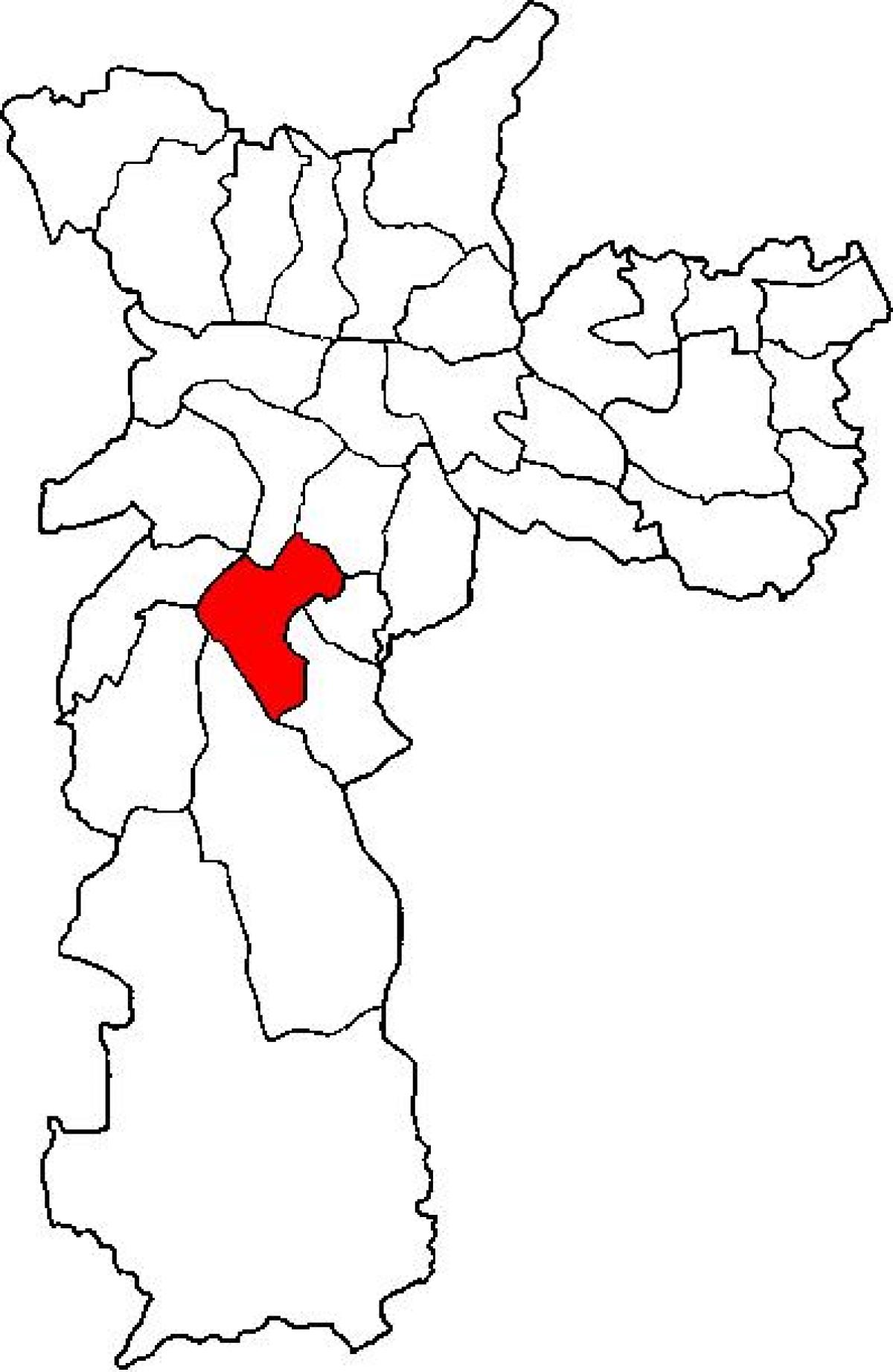 Kaart van Santo Amaro sub-prefektuur São Paulo