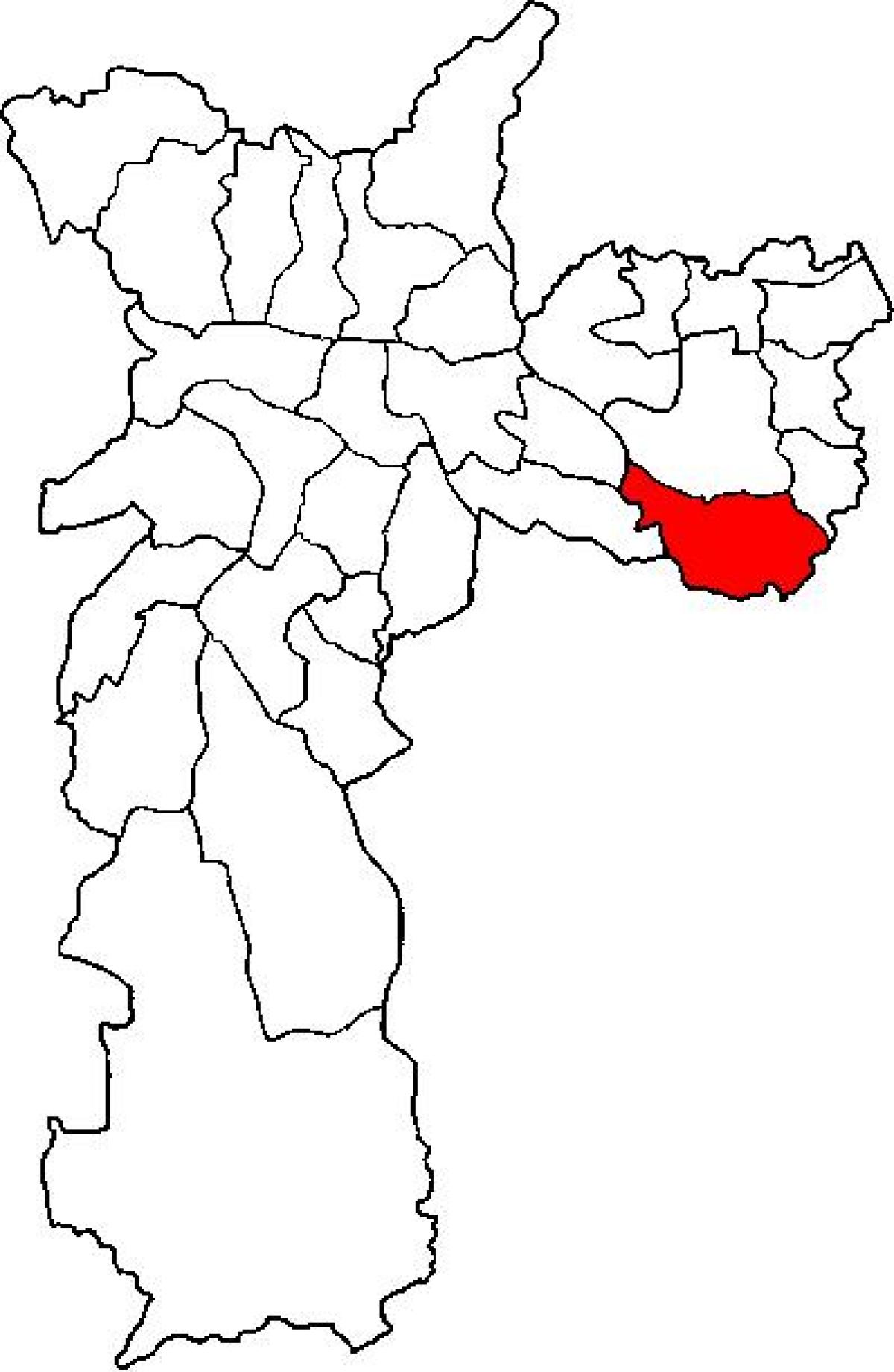 Kaart van São Mateus sub-prefektuur São Paulo