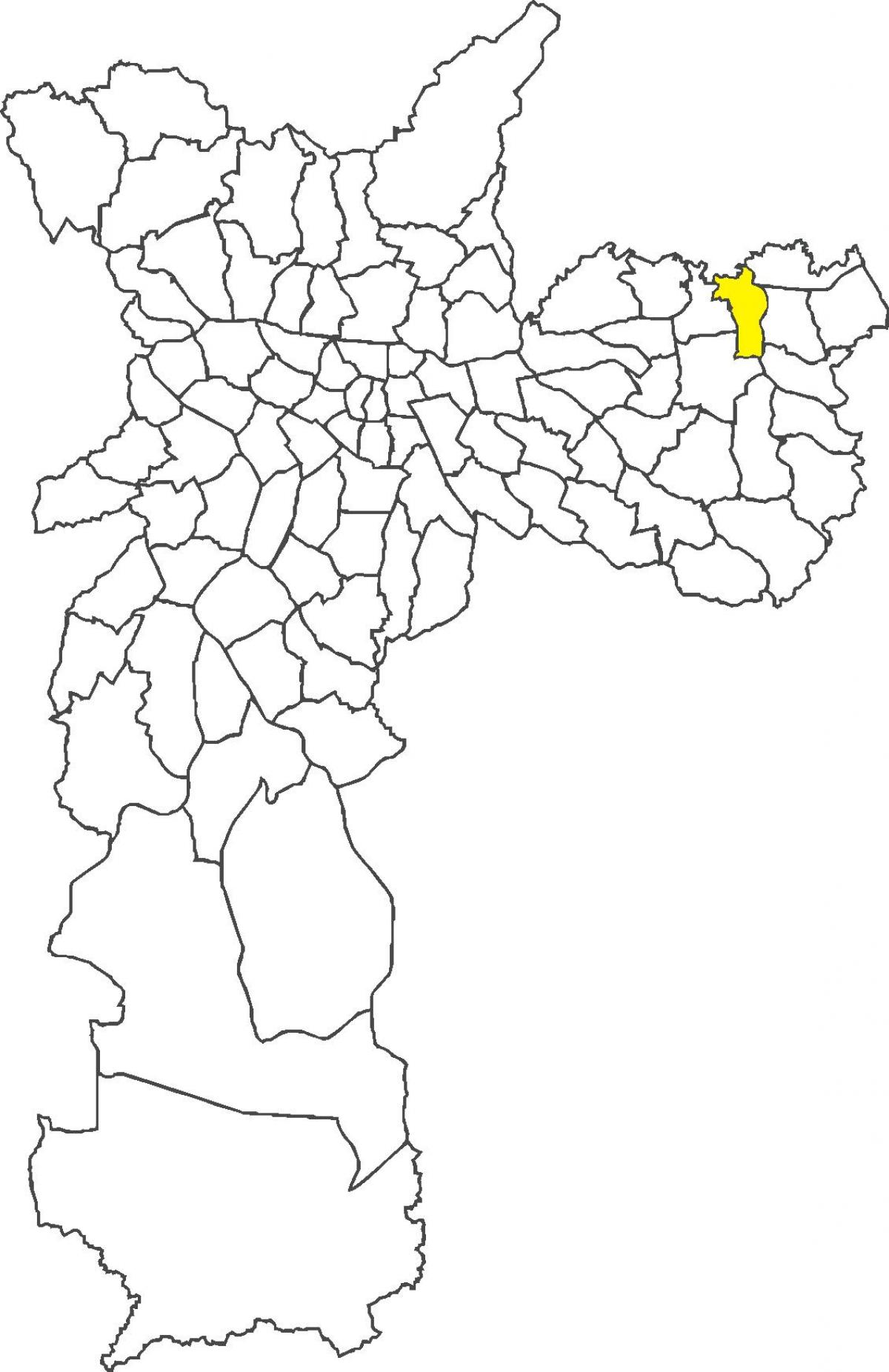 Kaart van São Miguel Paulista distrik