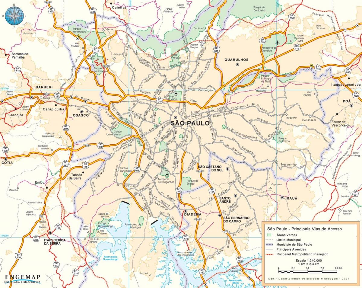 Kaart van São Paulo