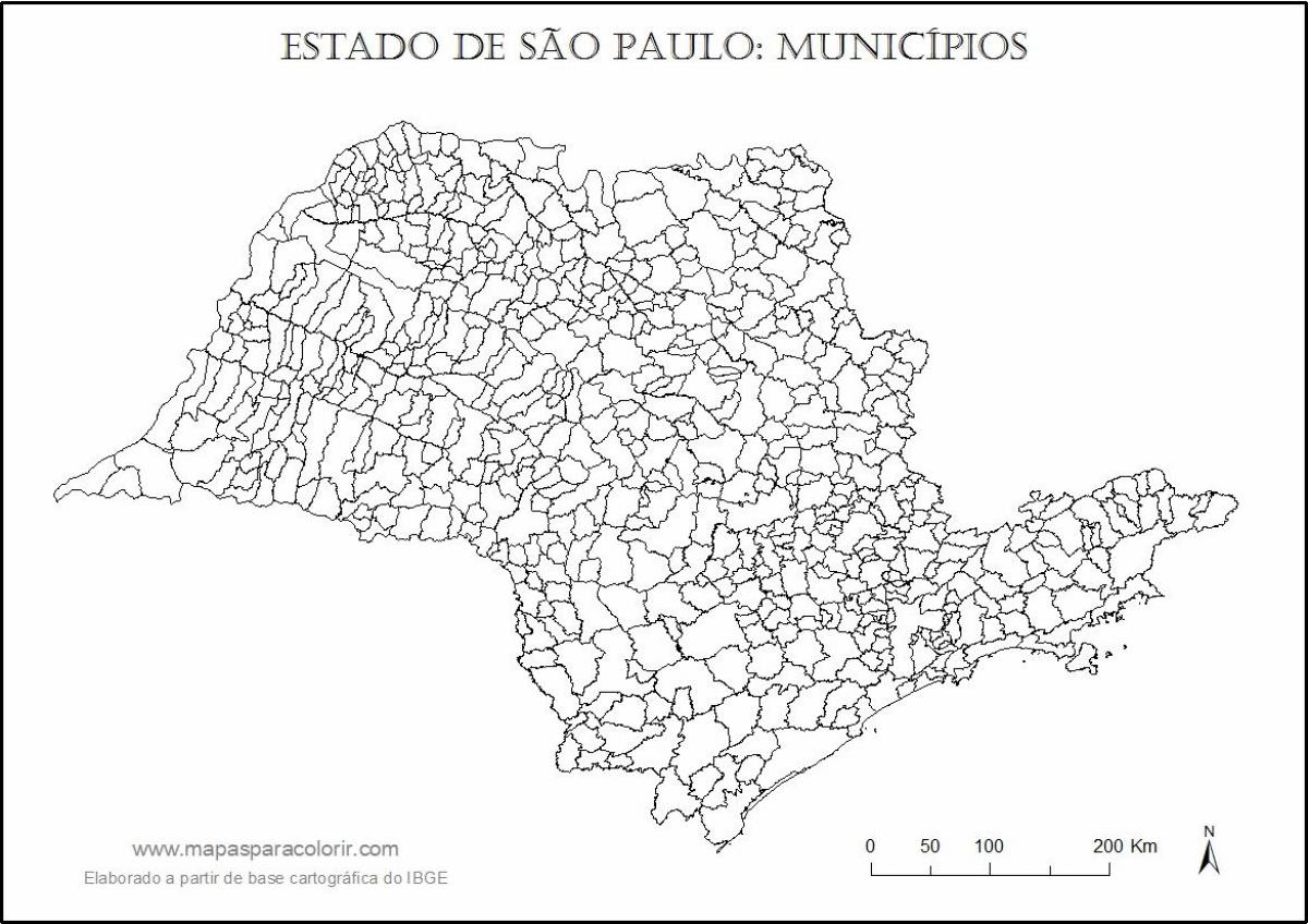 Kaart van São Paulo maagd - munisipaliteite