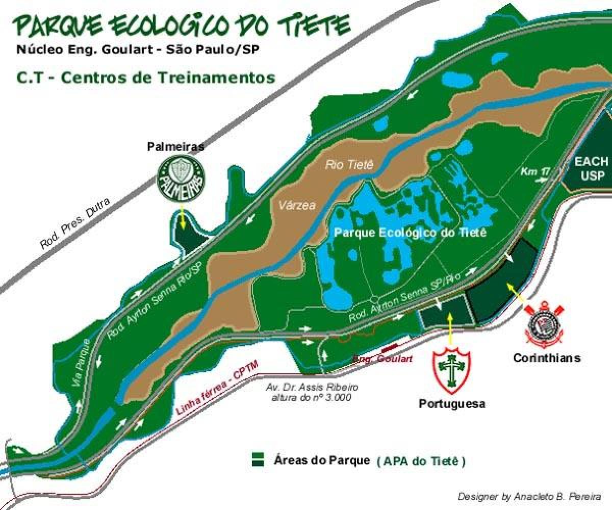 Kaart van Tiete Ekologiese Park