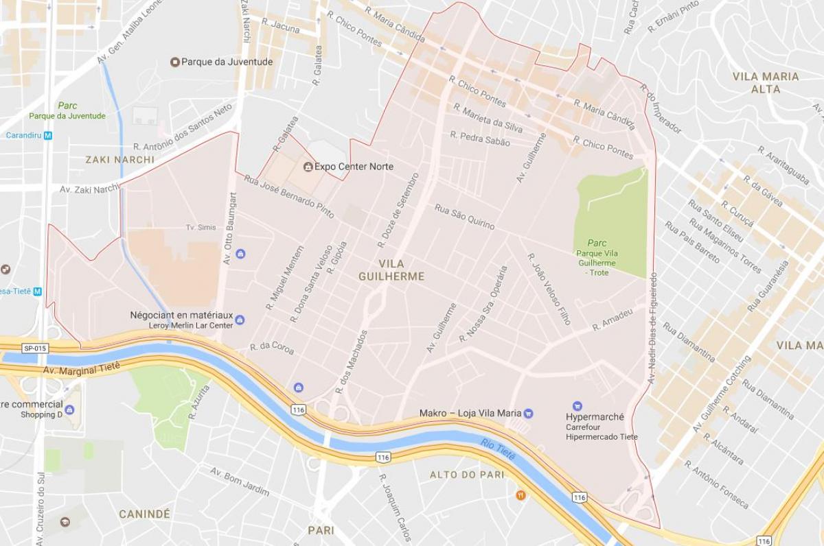 Kaart van Vila Guilherme São Paulo