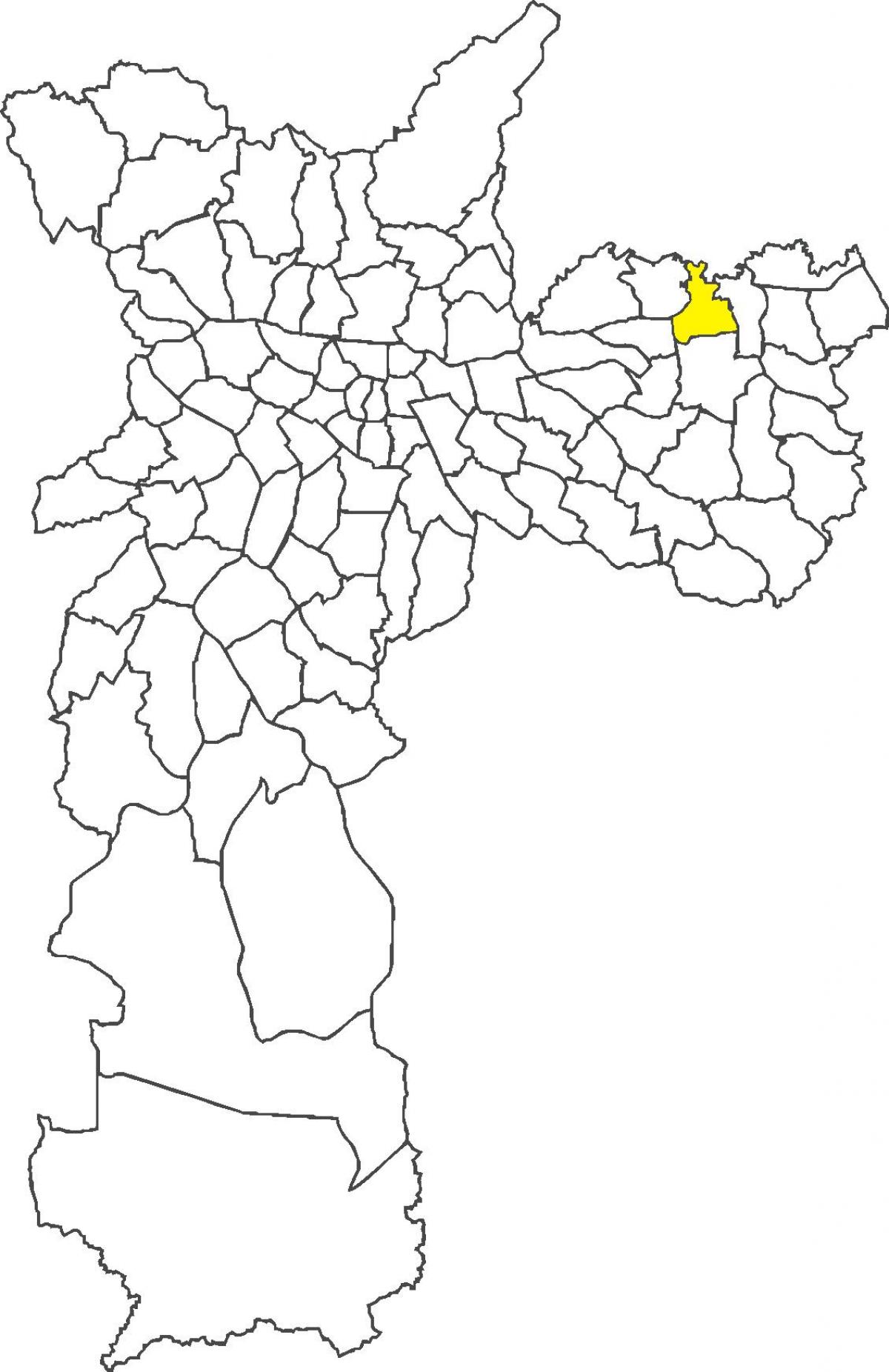 Kaart van Vila Jacuí distrik