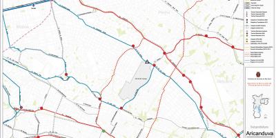 Kaart van Aricanduva-Vila Formosa São Paulo - Openbare vervoer