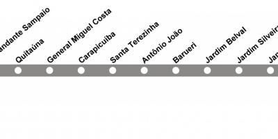 Kaart van CPTM São Paulo - Reël 10 - Diamant