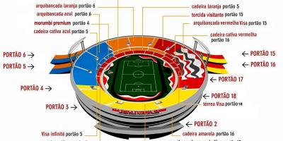 Kaart van Cícero-Pompeu-de-Toledo stadion