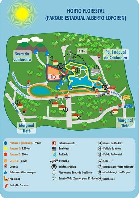Kaart van Alberto Löfgren park - tuin blomme