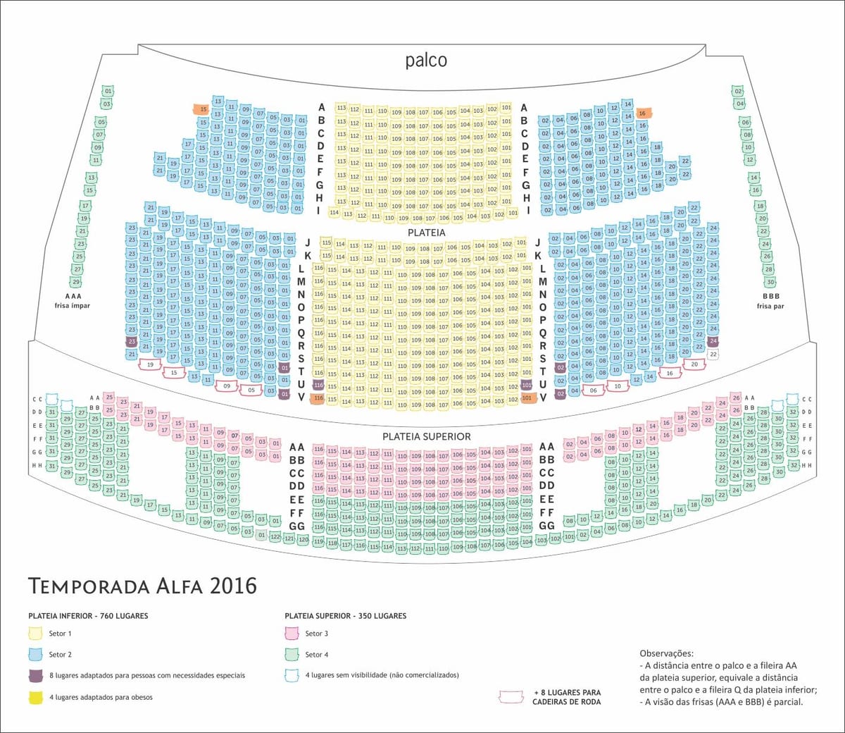 Kaart van die Alfa São Paulo teater