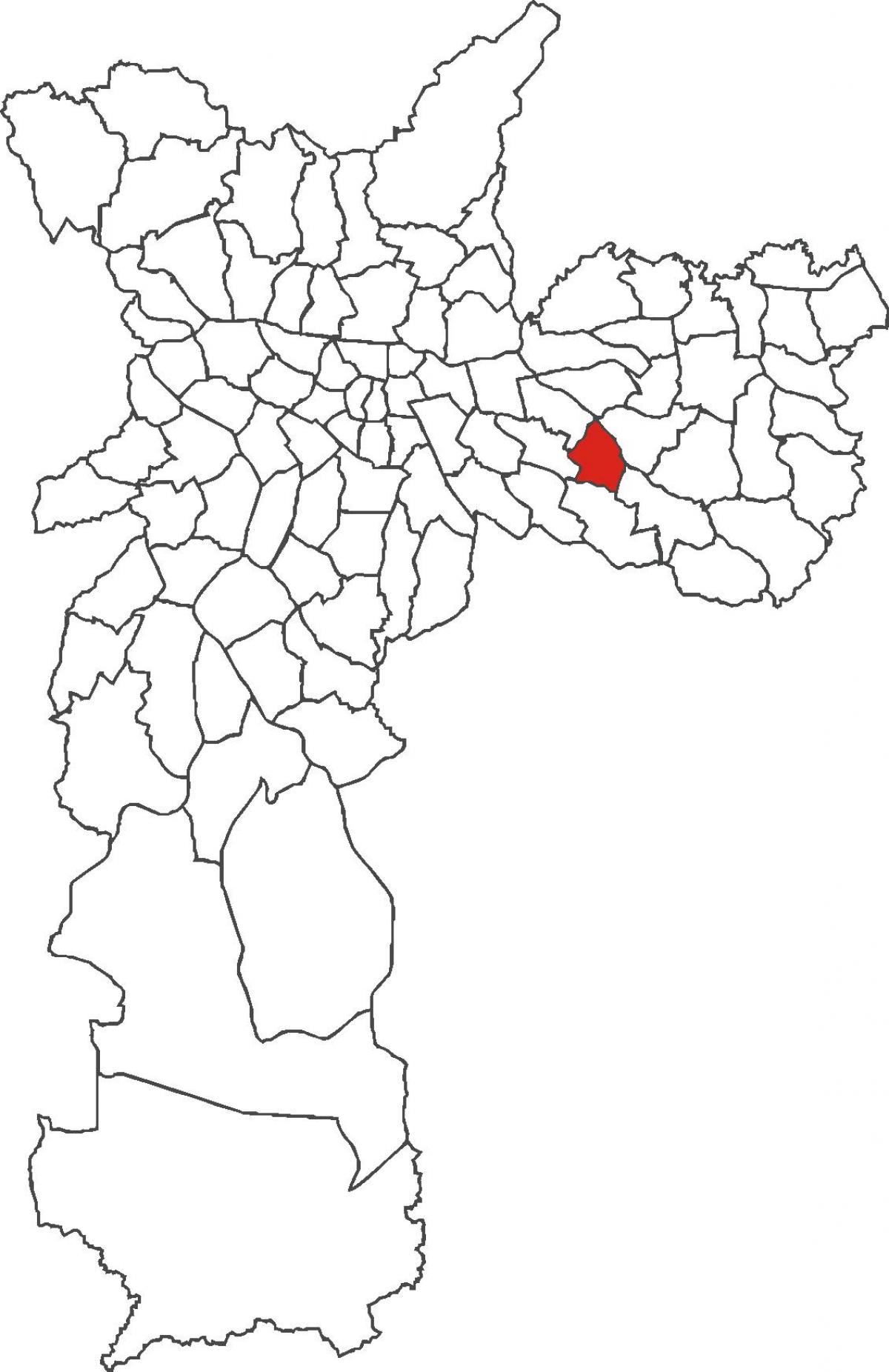 Kaart van Aricanduva distrik