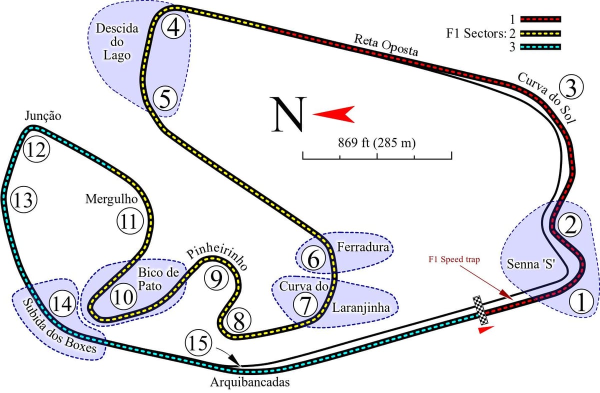 Kaart van Autódromo José Carlos Tempo São Paulo