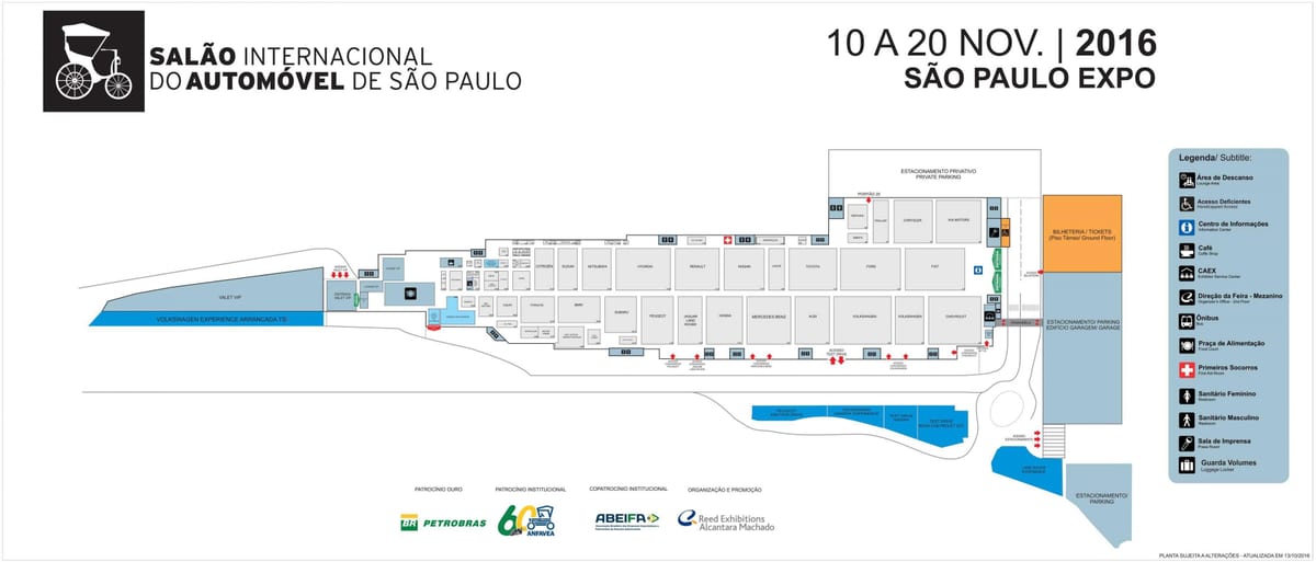 Kaart van die motor show São Paulo