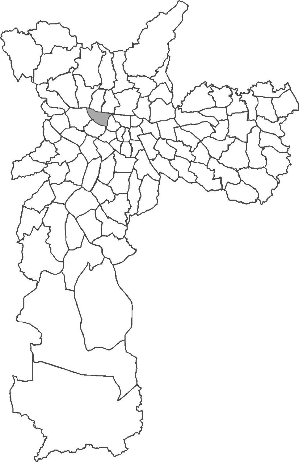 Kaart van Barra Funda distrik