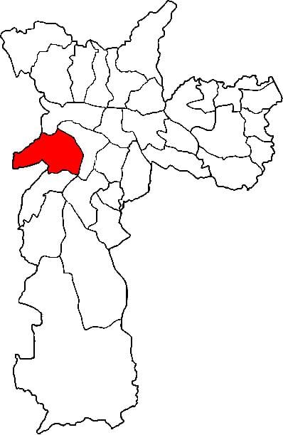 Kaart van Butantã sub-prefektuur São Paulo