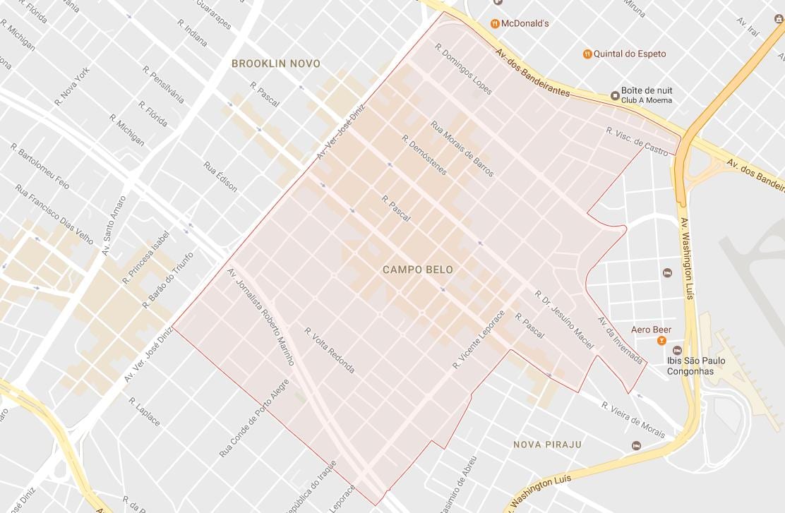 Kaart van Campo Belo São Paulo