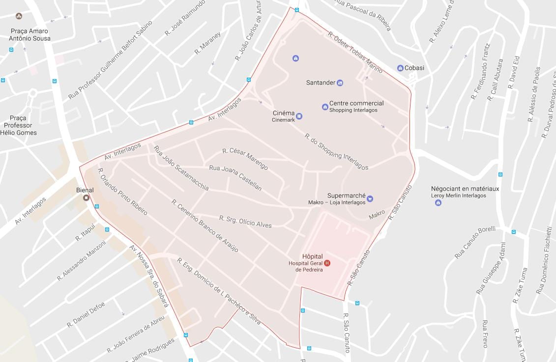 Kaart van Campo Grande São Paulo