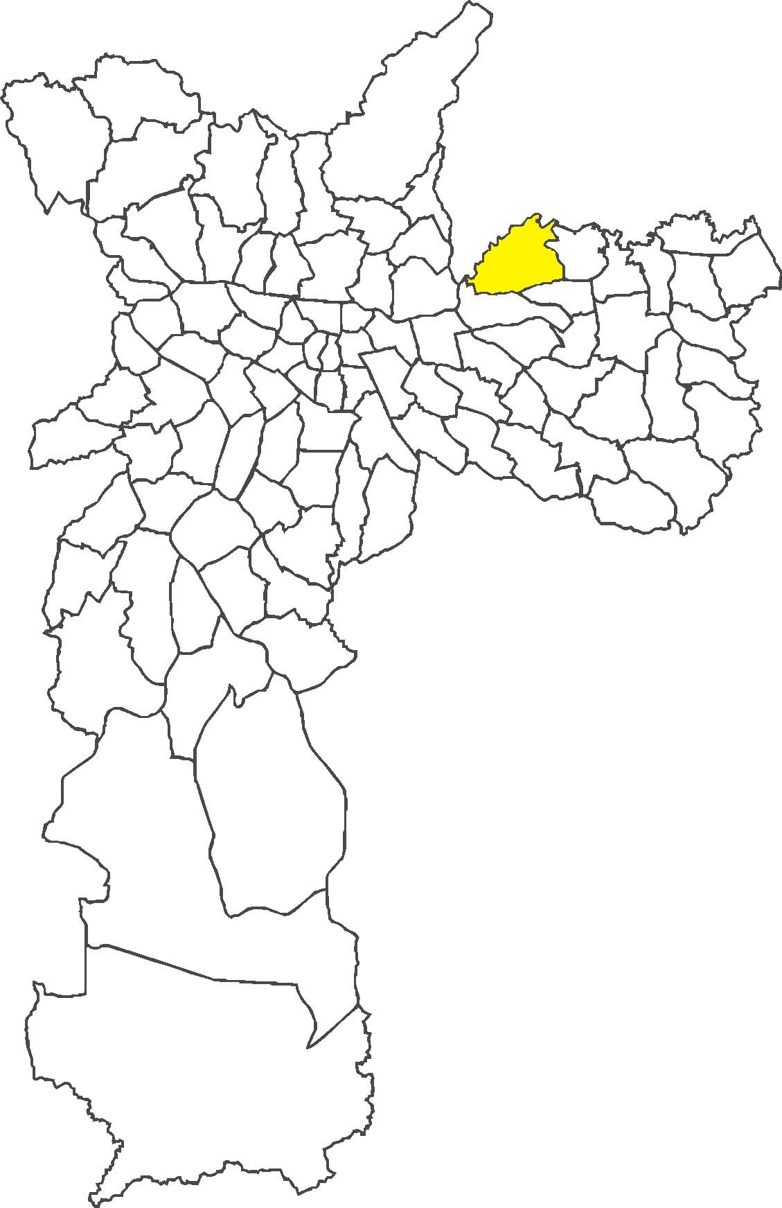 Kaart van Cangaíba distrik