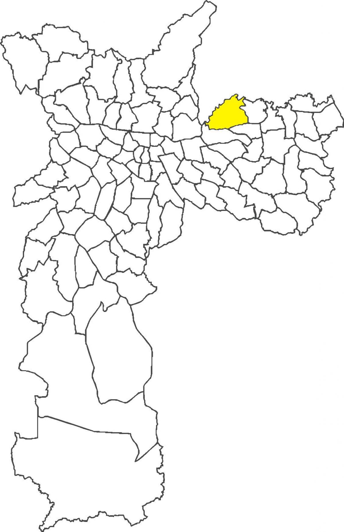 Kaart van Cangaíba distrik