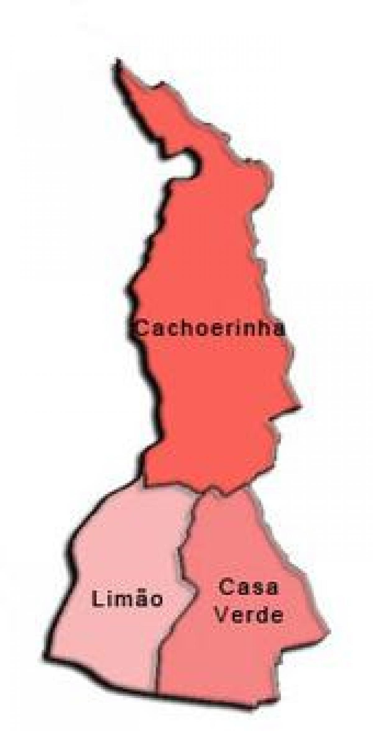 Kaart van Casa Verde sub-prefektuur