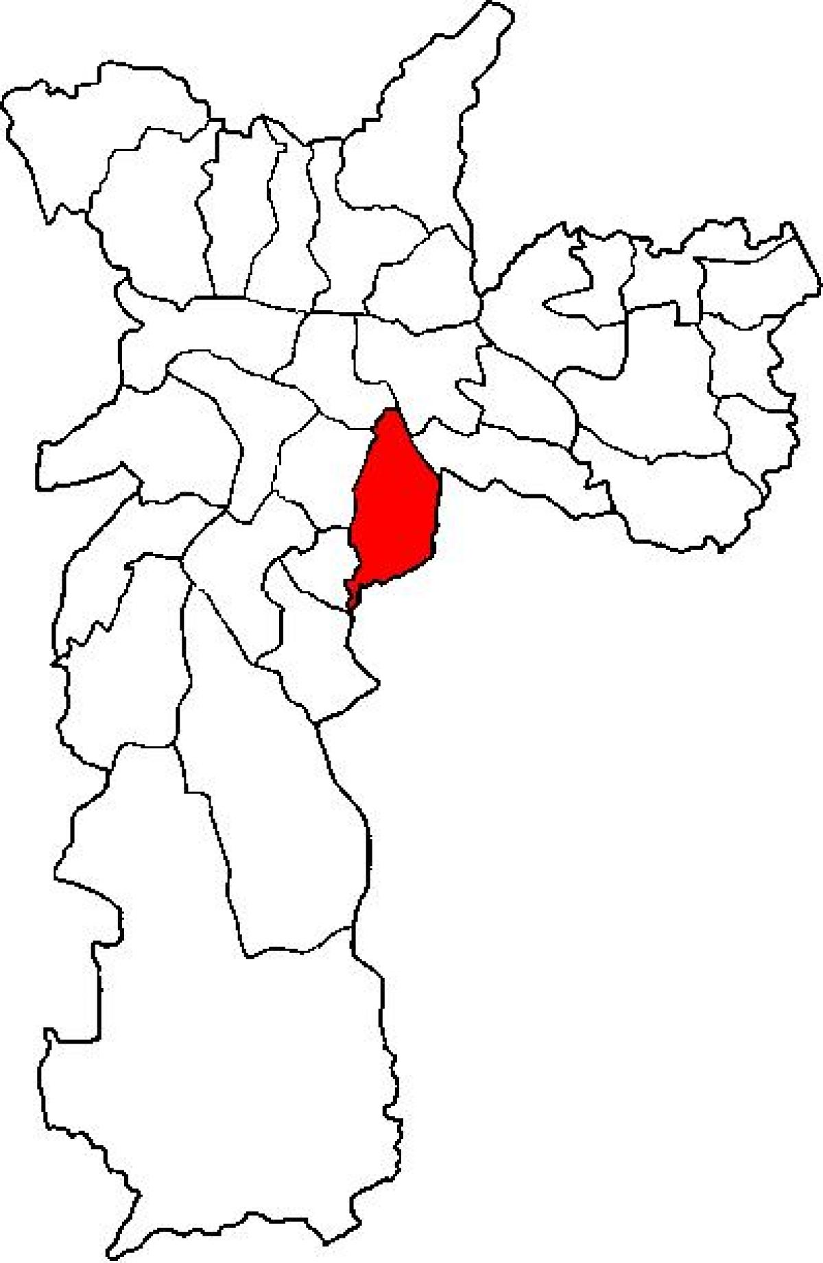 Kaart van Ipiranga sub-prefektuur São Paulo