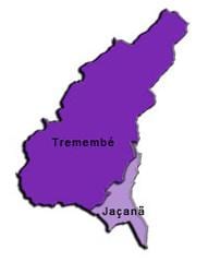 Kaart van Jaçanã-Tremembé sub-prefektuur