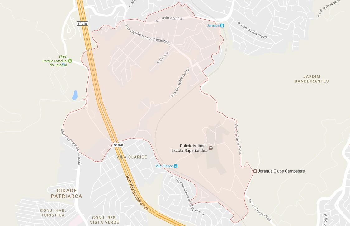 Kaart van Jaraguá São Paulo